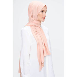 Self-Striped <b>Wool</b> <b>Scarf</b> 73x190 cm Powder Pink Headpiece & Neckerchief - Product Image 3