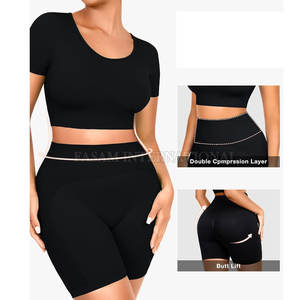 Ensemble short et crop top en coton, best-seller, pour usage extérieur, matière durable, tendance - Product Image 2
