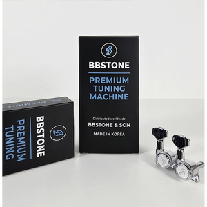 ตัวปรับเสียงกีตาร์แบบล็อคได้ ยี่ห้อ BBSTONE ผลิตในเกาหลี แบบ 6 ตัวเรียงกัน  อัตราทดเกียร์ 20:1 สีทองสไตล์วินเทจ - Product Image 5