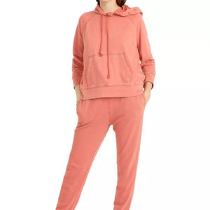 Survêtement deux pièces pour femme en molleton technique 100% coton de haute qualité, poids lourd, style streetwear, coupe régulière, emballage personnalisé - Product Image 1