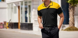 เสื้อโปโลแขนสั้นผู้ชายสองสี,เสื้อโปโลลำลองน้ำหนักเบากันชื้น - Product Image 6