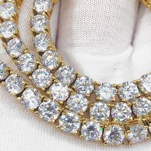 Cadena Cubana de Oro Blanco de 18K con Diamantes Moissanite VVS Certificados por IGI, Joyería Fina de Lujo de Alta Calidad para Hombre, Estilo Hip Hop - Product Image 2