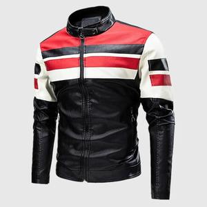 Nueva llegada de la chaqueta de cuero de los hombres de moda de los hombres de la PU de la chaqueta de cuero de alta calidad de los hombres - Product Image 6