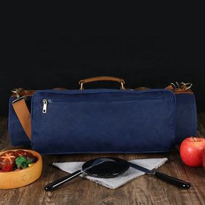 Étui de rangement pliable pour couteau de chef en cuir et toile de qualité supérieure, anti-odeurs, portable et léger, LCKR-0038 - Product Image 5