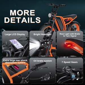 Bici Elettrica Smart per Adulti con Batteria al Litio 48V/52V 16AH/20AH, Pneumatici Fat, Bici Elettrica da Montagna - Spedizione da <span class=keywords><strong>Magazzino</strong></span> USA - Product Image 2