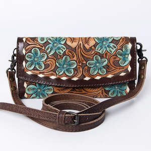 Sac fourre-tout en cuir véritable de grande capacité pour femmes, style bohème vintage, motif floral d'automne, franges personnalisées - Product Image 2