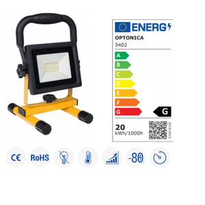 Portable Rechargeable SMD <b>LED</b> <b>Projector</b> 1200 Lumens IP44 Cold Light 20W Flood Lights Pack 1 - Product Image 3