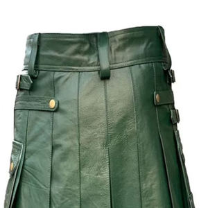 Design respirant quantité minimale de commande bas Kilt en cuir entièrement personnalisé Kilt en cuir fabriqué par des professionnels de couleur unie - Product Image 5