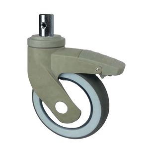 Roulette médicale pivotante à tige filetée pour appareil roulette de meubles populaire de 5 pouces 125mm avec roulement à gorge profonde - Product Image 1