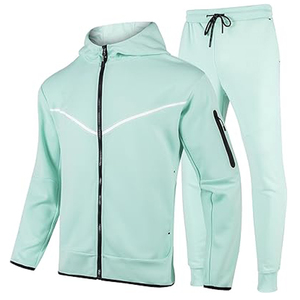 Venta al por mayor de entrenamiento transpirable para los hombres con capucha chándal de alta calidad chándal Streetwear chándal para hombre - Product Image 2