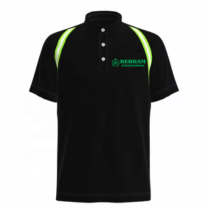 Polo de algodón para hombre, manga corta, color sólido, ribete en contraste, corte regular, estilo casual, con logotipo 100% algodón estampado en la parte delantera. - Product Image 6