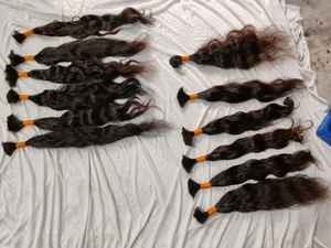 Extensión de cabello humano sin procesar Remy virgen, extensiones de cabello indio sin procesar, paquetes de cabello sin procesar de India a precios de fábrica - Product Image 4