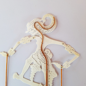Marioneta de Sombra Wayang Kulit de Cuero Indonesio Hecha a Mano, Bima Werkudara, Decoración de Pared Cultural Tradicional, Adorno Artesanal - Product Image 3