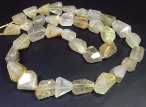 ลูกปัดควอทซ์รูไทล์สีทองธรรมชาติ9-14มม. 16 "สแตรนด์เข็มรูไทล์อัญมณีก้อนกลมเหลี่ยมเพชรพลอยหลวม - Product Image 5