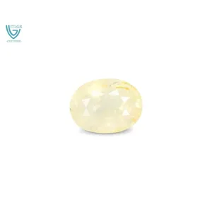 Zafiro Amarillo Natural de 10.59 Quilates (Pukhraj), Corte Esmeralda Facetado, Piedra Suelta, Color Peridoto, Material de Alejandrita y Aguamarina - Product Image 1