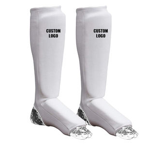 Shin & Instep Black Elasticated Shin Pads Karate Muay Thai MMA UFC Taekwondo Adultos Niños Kickboxing Shin and Instep Pads - Product Image 1