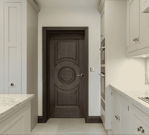 Porte intérieure en bois massif finition polymère, panneau de porte en chêne américain de 40 mm d'épaisseur, MDF, pour chambre d'hôtel, appartement, chambres d'hôtel - Product Image 6