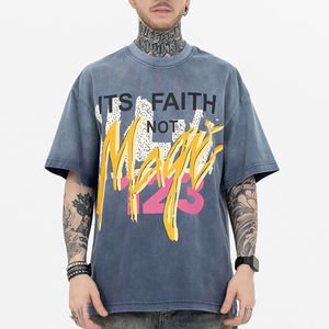 เสื้อยืดผู้ชายหรูหราคุณภาพสูงเสื้อยืดผ้าฝ้ายออกแบบได้เองทรงหลวมลำลองพิมพ์ลายสีพื้นเสื้อยืดเปล่า - Product Image 6