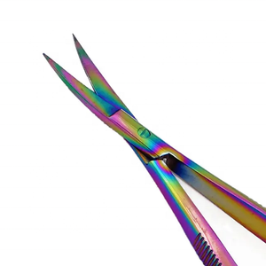 กรรไกรตัดขนคิ้วและต่อขนตาใบโค้งคมกริบ ทำจากสแตนเลส ขายดี สำหรับการตัดหนังกำพร้า - Product Image 5