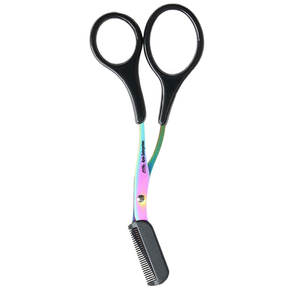 Tijeras recortadoras de cejas de 6 piezas con peine, maquinilla de afeitar curvada para cejas, antideslizante, de acero inoxidable, depilación Facial, aseo - Product Image 2