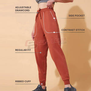 Pantalones informales para mujer con cintura elástica y ajuste relajado para uso diario Pantalones informales de cintura alta para mujer - Product Image 4