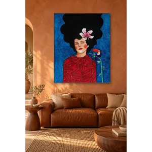 Impression sur toile Fida Winking Girl and Toucan - Product Image 3