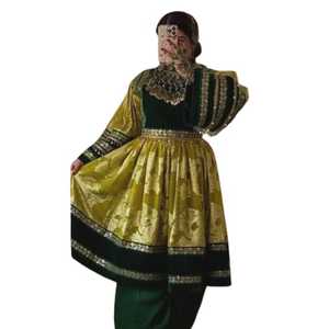 Precios al por Mayor, Grandes Cantidades, Diseños Personalizados, Apliques Hechos a Mano, Vestidos Vintage Afganos Kuchi para Mujer, Bordado Pesado, Adulto - Product Image 1