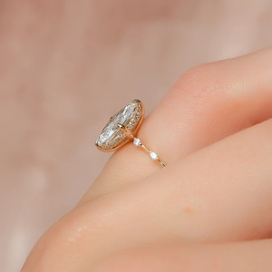 Meilleure collection 2 CT Diamant de laboratoire taille marquise Or blanc Bague de fiançailles, de mariage, d'anniversaire, de fête, cadeau IGI - Product Image 2