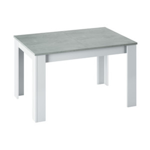 ชุดโต๊ะอาหาร Kendra 90x140/190xh78 ซม. สีขาว/สีซีเมนต์ - Product Image 1