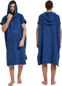 Adult Hooded <b>Towel</b> <b>Poncho</b> Beach & Pool <b>Towel</b> Hoodie Sleeveless Changing Robe Microfibre Wetsuit Drying for Surfers Swimmers - Product Image 4