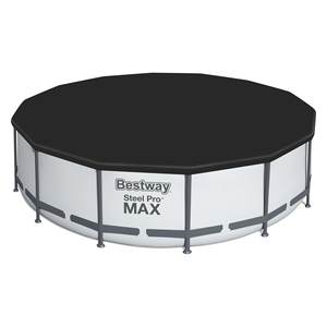 Couverture de piscine ronde STEEL PRO MAX noire 58248 (427 cm) – Le meilleur choix de Bestway pour les couvertures et enrouleurs de piscine - Product Image 1