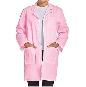 Veste de médecin de laboratoire médical d'hôpital en gros blouse longue rose uniforme de médecins de sexe féminin Service médical OEM dentaire respirant - Product Image 1