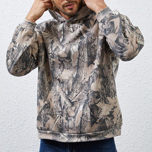 Sudadera Deportiva de Alta Calidad Personalizada de 400 Gramos con Estampado de Bosque Real en Color Sólido, Sin Forro, Talla Grande para Hombre, 100% Algodón - Product Image 4