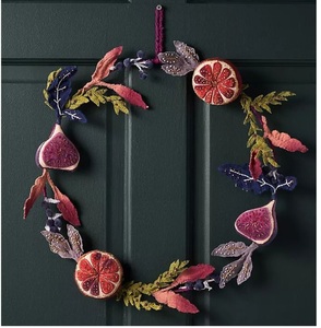 Guirlande de fer en métal de fleur de conception de feuille faite à la main pour la décoration suspendue de fêtes de Noël et l'utilisation douée du nouvel an - Product Image 2