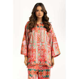 Ensemble coordonné imprimé en viscose slub bohème IPST-55067 pour le printemps/été en tissu crêpe - Product Image 4