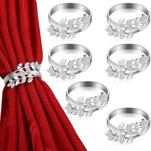 Anneaux de serviette en métal, laiton rond, design moderne, accessoires de table à manger, pour la décoration de la salle à manger, ensemble d'anneaux décoratifs, moderne - Product Image 1