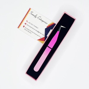 แหนบต่อขนตาปลอมแบบโค้งงอได้90องศาทำจากสเตนเลสแบบมืออาชีพ - Product Image 2