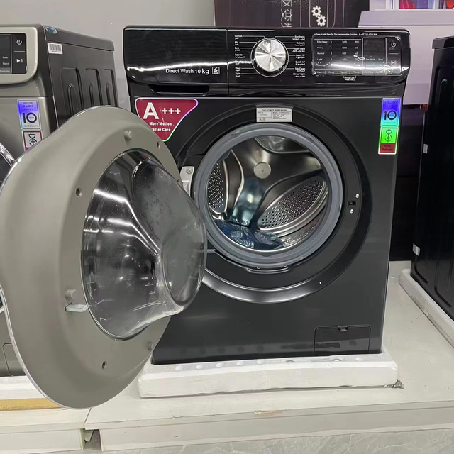 10kg Washing Machine Front Loading Fully Automatic Washing Machine Black with BLDC Motor Similar Design