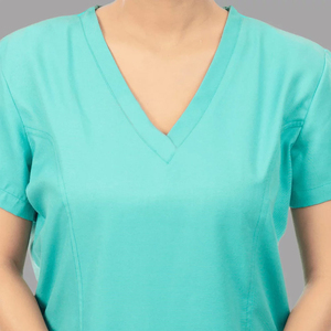 2025 haute qualité femmes soins infirmiers gommages uniformes en gros OEM imprimé couleur unie médecins gommages ensembles pour usage hospitalier - Product Image 4