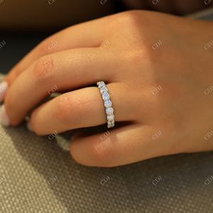 คุณภาพสูง2 CTW ตัด Moissanite VVS ชุดง่ามใสแหวนแต่งงาน14K ทองคำขาวแหวนซ้อนครึ่งแฟชั่นดี - Product Image 6