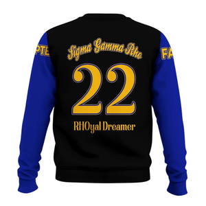 Sudadera con Cuello Redondo Azul y Dorado de Sigma Gamma Rho 1922, Ropa Griega de Hermandad, Sudadera de Forro Polar Premium, Estilo Casual de Invierno para Mujer - Product Image 2