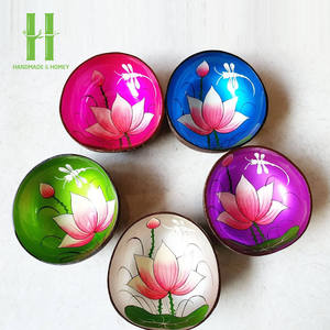 ชามมะพร้าวเคลือบเงาทำมือจากเวียดนาม ขายดีที่สุด ประดับเปลือกหอยและมุก - Product Image 5