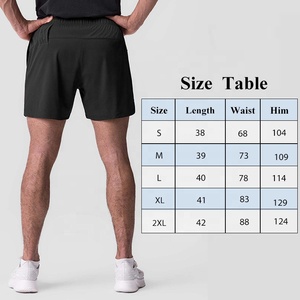Shorts de course pour hommes en couleur unie pour l'été, 1 pièce, logo sur le devant, imperméable, respirant, séchage rapide, pour la salle de sport et le fitness - Product Image 5