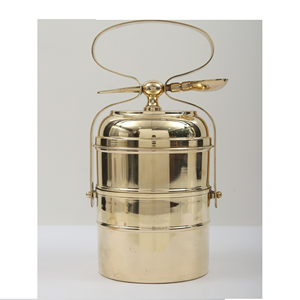 High Quality 2-Tier Copper Tiffin Lunch <b>Box</b> with <b>Marvelous</b> Design Round Shape Picnic Tiffin <b>Box</b> with Handle-Wholesale - Product Image 1