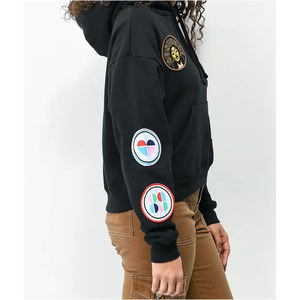 Broderie de patch personnalisée, sweat-shirt d'hiver 100% coton, fournisseur OEM avec broderie de patch cousue, écologique pour la vente au détail, approvisionnement en vrac - Product Image 4