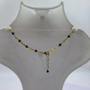 Elegante y duradero, elegante collar chapado en oro con capa de oro de 1 Micra, joyería festiva de plata y perlas con chapado en oro - Product Image 1