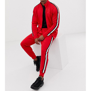 High Quality Custom <b>Men</b> Front Full Zipper Jogging Wear Set Custom logo <b>Track</b> Suit With Mock Neck <b>Jacket</b> - Product Image 1