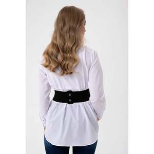 Ceinture corset en tricot élastique pour femme - Noir - Product Image 5