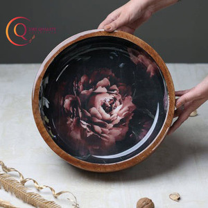 เครื่องครัวไม้สไตล์ญี่ปุ่นขนาดกลางสำหรับตกแต่งโต๊ะในบ้านอุปกรณ์รับประทานอาหารสำหรับงานปาร์ตี้ชามอาหารที่หรูหรา - Product Image 6