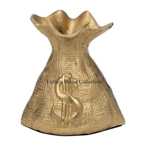 Diseñador de hojas de Gingko chapado en oro fundido de aluminio con Base de Color negro, acentos decorativos para el hogar, suministros de esculturas hechas a mano - Product Image 5